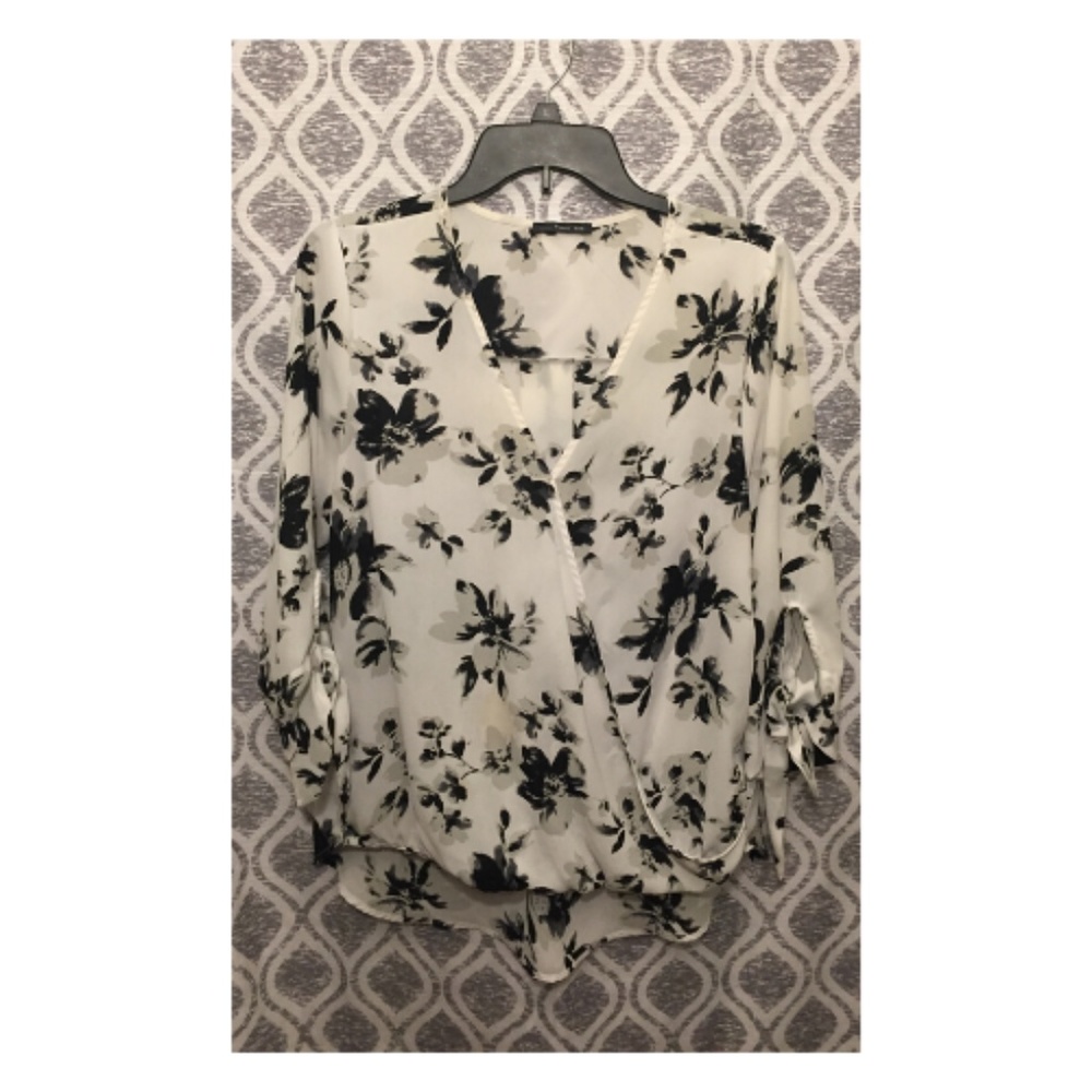 West Kei Surplice Floral Blouse
